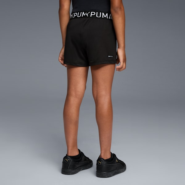Active Essentials Big Kids' Moisture Wicking Spandex Shorts, PUMA BLACK, extralarge