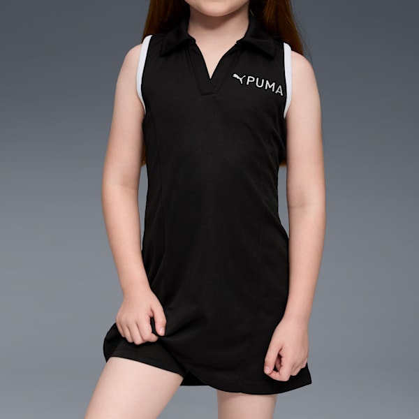 PUMA Active Essentials Big Kids' Moisture Wicking Tank and Shorts Set, PUMA BLACK, extralarge