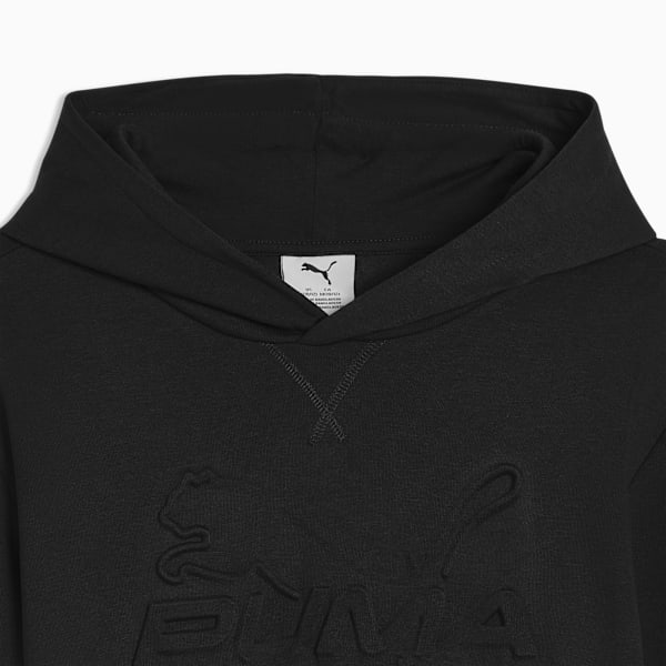 PUMA Essentials Embossed Little Kids' Fleece Hoodie, BLACK, extralarge