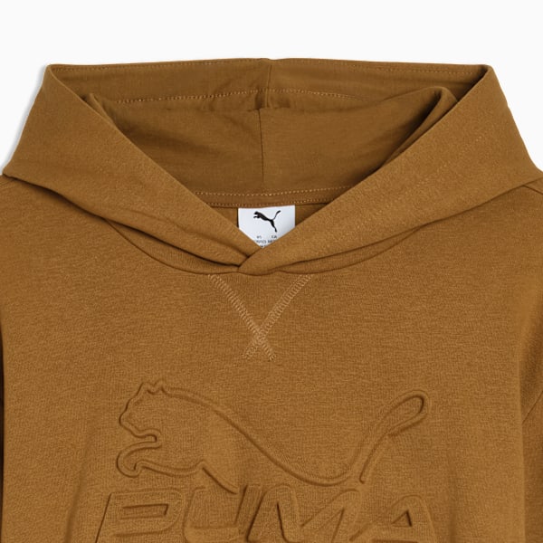 PUMA Essentials Embossed Little Kids' Fleece Hoodie, HONEY BUTTER, extralarge