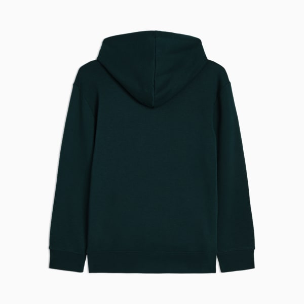 PUMA Essentials Embossed Big Kids' Cotton Fleece Hoodie, GREEN TERRAIN, extralarge