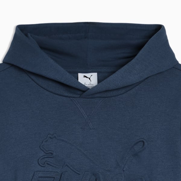 PUMA Essentials Embossed Big Kids' Cotton Fleece Hoodie, DARK INDIGO, extralarge