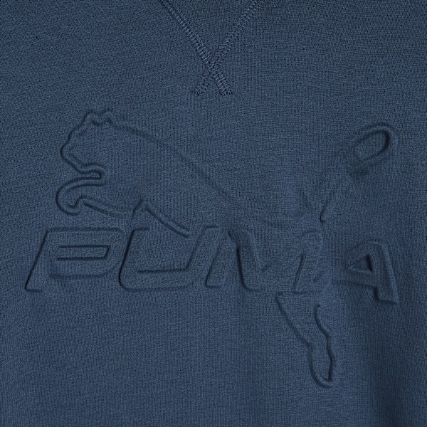 PUMA Essentials Embossed Big Kids' Cotton Fleece Hoodie, DARK INDIGO, extralarge