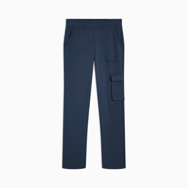 Pantalon de survêtement cargo en molleton gaufré Essentials Enfant, DARK INDIGO, extralarge