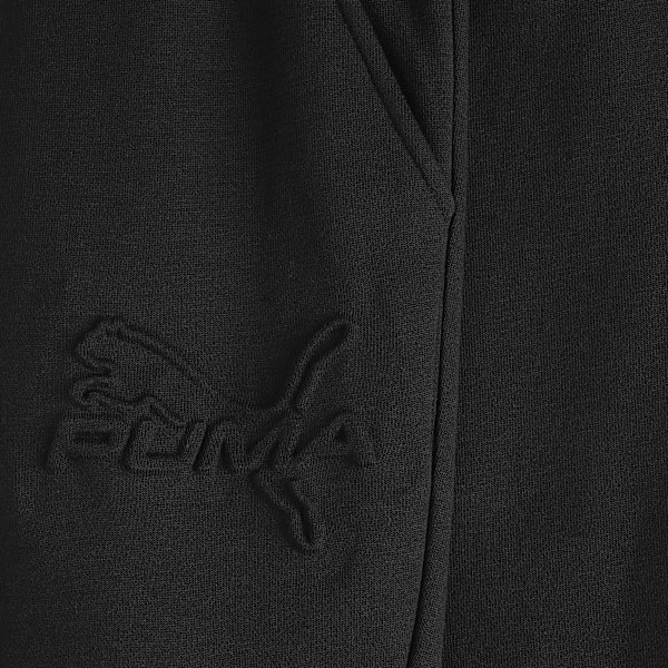 Cargo pants de tejido polar PUMA Essentials Embossed para niños grandes, BLACK, extralarge