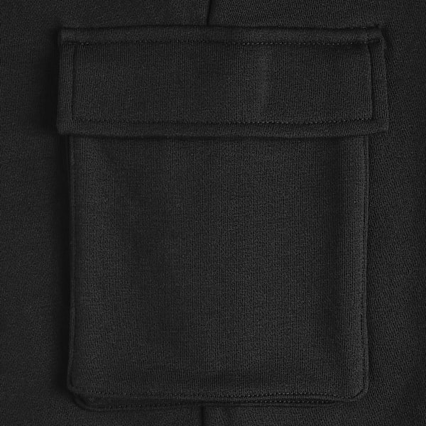 Cargo pants de tejido polar PUMA Essentials Embossed para niños grandes, BLACK, extralarge