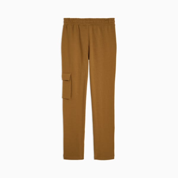 Cargo pants de tejido polar PUMA Essentials Embossed para niños grandes, HONEY BUTTER, extralarge