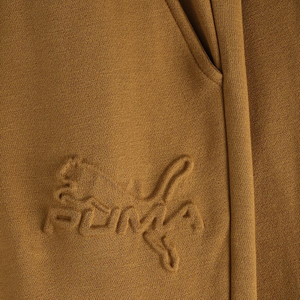 Cargo pants de tejido polar PUMA Essentials Embossed para niños grandes, HONEY BUTTER, extralarge