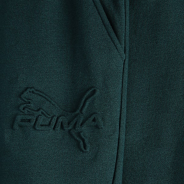 Cargo pants de tejido polar PUMA Essentials Embossed para niños grandes, GREEN TERRAIN, extralarge