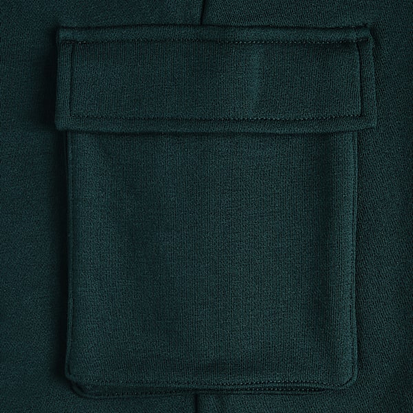 Cargo pants de tejido polar PUMA Essentials Embossed para niños grandes, GREEN TERRAIN, extralarge