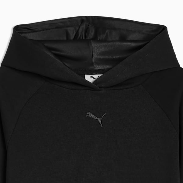 Chandail à capuchon en molleton Satin Essentials Enfant, PUMA BLACK, extralarge
