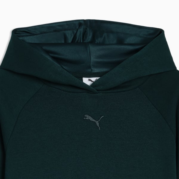 Chandail à capuchon en molleton Satin Essentials Enfant et adolescent, GREEN TERRAIN, extralarge