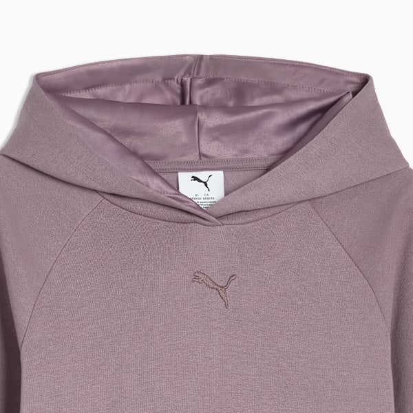 Chandail à capuchon en molleton Satin Essentials Enfant et adolescent, PLUM JAM, extralarge