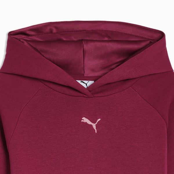 Chandail à capuchon en molleton Satin Essentials Enfant et adolescent, BERRY, extralarge