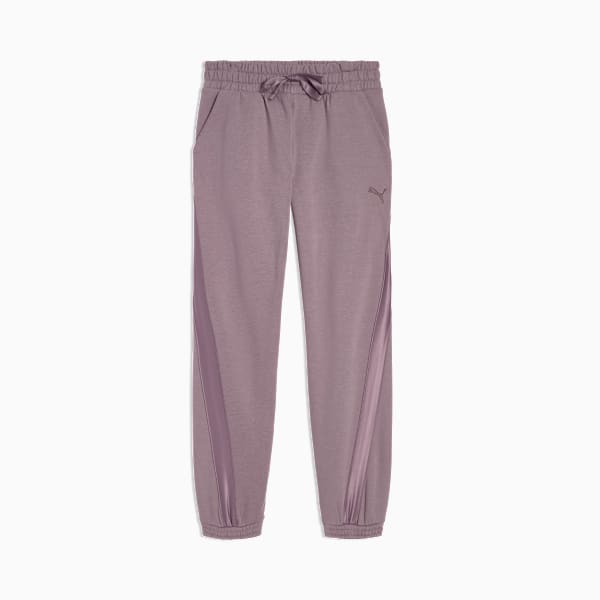 PUMA Essentials Satin Big Kids' Fleece Joggers, PLUM JAM, extralarge