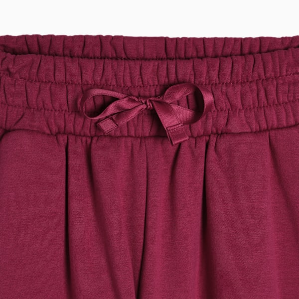 Pants de tejido polar PUMA Essentials Satin para niños grandes, BERRY, extralarge