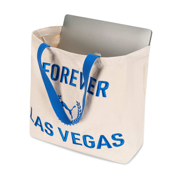 Bolsa tote de lona City Bound, CREAM/BLUE, extralarge