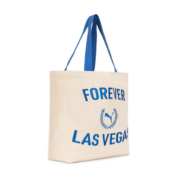 Bolsa tote de lona City Bound, CREAM/BLUE, extralarge