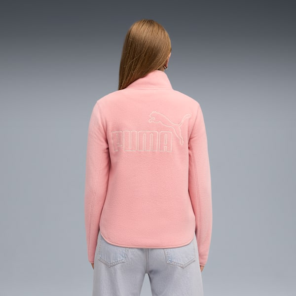 Polar Fleece Jacket Women, PINK/BROWN, extralarge