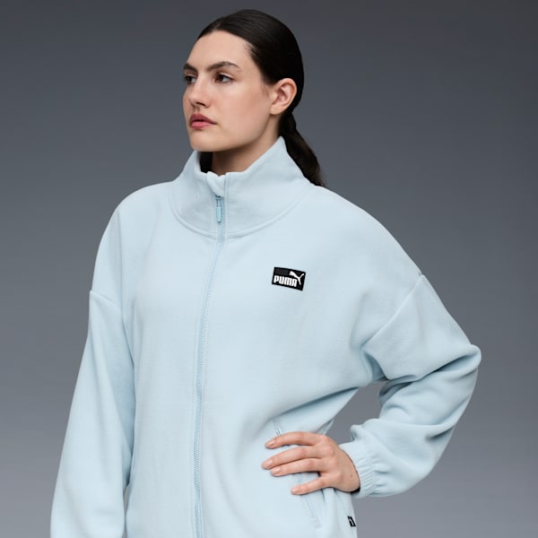 Polar Fleece Women's Fleece Jacket, BABY BLUE, extralarge