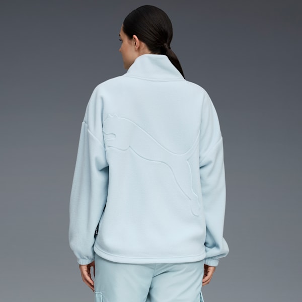 Polar Fleece Women's Fleece Jacket, BABY BLUE, extralarge