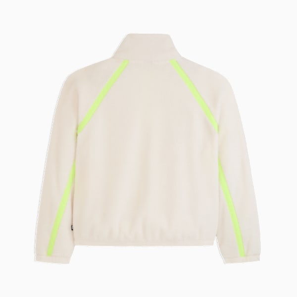 Sherpa Fleece Jacket W/ Wove Women, CREAM/GREEN, extralarge
