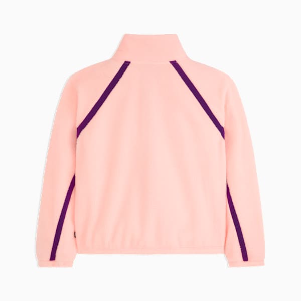 Sherpa Fleece Jacket W/ Wove Women, BRIGHT PINK, extralarge