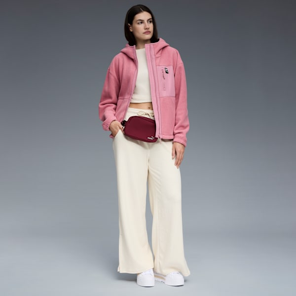 Polar Fleece Hooded Jacket Women, DARK PINK, extralarge