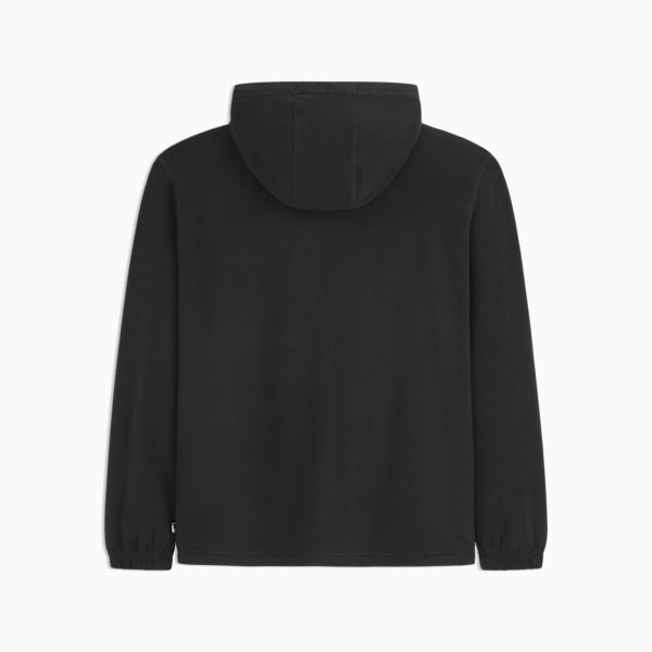 Polar Fleece Hooded Jacket Men, BLACK, extralarge