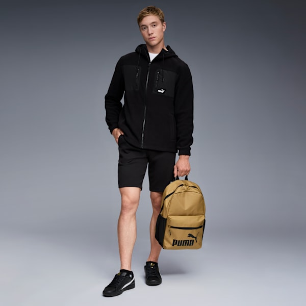 Polar Fleece Hooded Jacket Men, BLACK, extralarge
