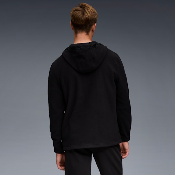 Polar Fleece Hooded Jacket Men, BLACK, extralarge