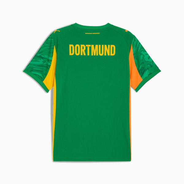 Borussia Dortmund 25/26 Goalkeeper Short Sleeve Jersey Men, Archive Green-Intense Orange, extralarge