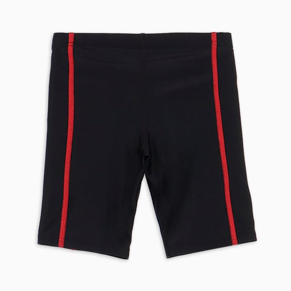 キッズ プーマ アクティブ スポーツ スイム パンツ L 120-160cm, black / red, extralarge-JPN