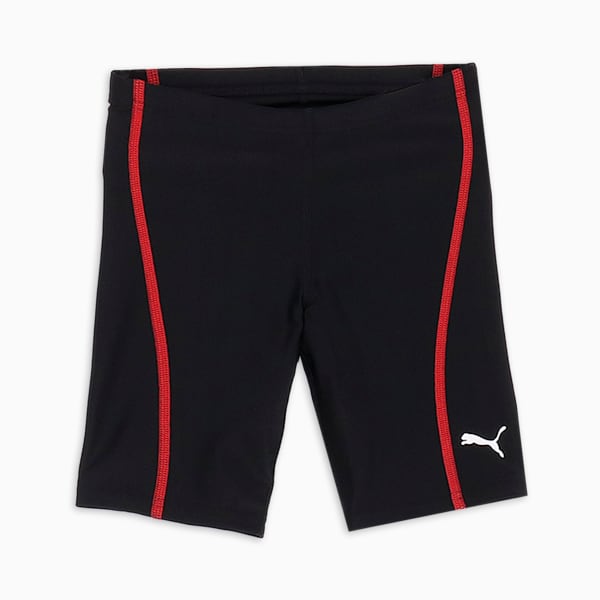キッズ プーマ アクティブ スポーツ スイム パンツ L 120-160cm, black / red, extralarge-JPN