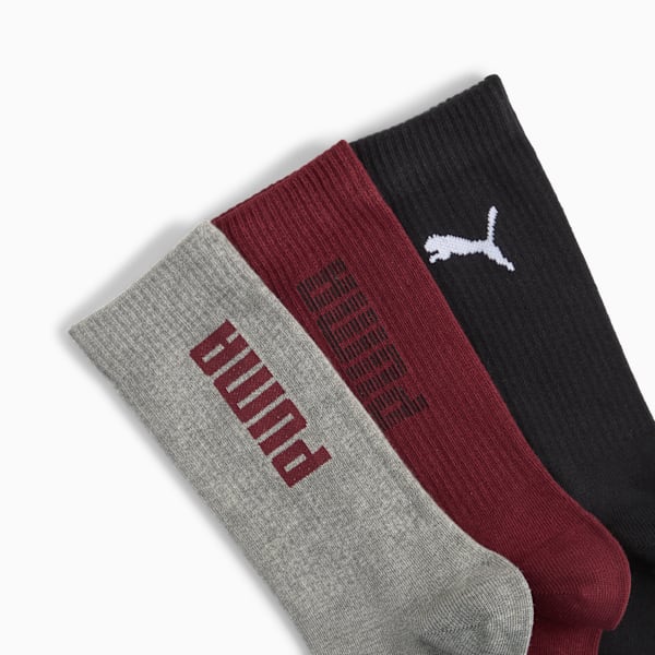 Crew Socks Unisex (3-Pack), red / black, extralarge