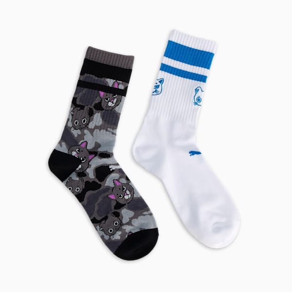 ユニセックス NEKO-san x DYLAN ソックス 2足組, white / grey, extralarge-JPN