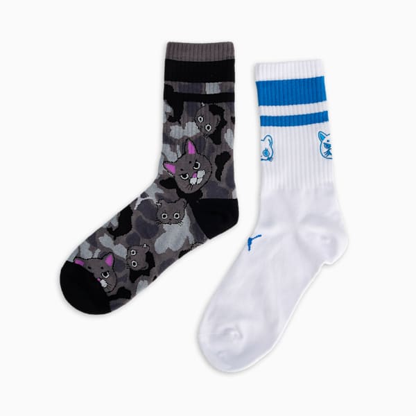 ユニセックス NEKO-san x DYLAN ソックス 2足組, white / grey, extralarge-JPN