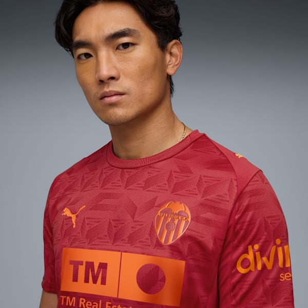 Valencia CF 25/26 Away Jersey Men, Dark Crimson-Dark Earth, extralarge