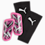 ULTRA Flex Sleeve Football Shin Guards, Poison Pink-PUMA White-PUMA Black, small-PHL