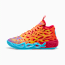 Swatch for PUMA Red-Orange Glow-Fluro Orange Pes-Purple Glimmer