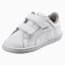 Smash Leather V PS Kids' Trainers, Puma White-Puma White, small-PHL