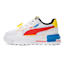 PUMA x SMILEYWORLD Graviton Babies' Trainers, Puma White-High Risk Red-Vibrant Yellow-Puma Royal, small-PHL