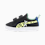 Suede Light Flex Small World Alternative Closure Sneakers Kids, Puma Black-Lime Squeeze, small-PHL