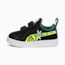 Suede Light Flex Small World Alternative Closure Sneakers Babies, Puma Black-Lime Squeeze, small-PHL