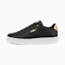 Skye Clean Distressed Sneakers Women, Puma Black-Puma Team Gold, small-THA