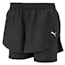 2 in 1 Women's Woven Running Shorts, Puma Black-Puma Black, small-PHL