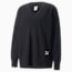 LUXE SPORT Oversized V-neck Sweatshirt, PUMA Black, small-PHL