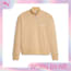 PUMA TEAM Women's Half-Zip Sweatshirt, Sand Dune, small-PHL