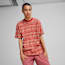 PUMA X Palm Tree Crew Men's Striped Tee, Club Red, small-THA
