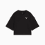WARDROBE Essentials Oversized Short Tee Women, PUMA Black, small-GBR